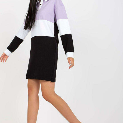 Chic Parisian Heart Neck Long Sleeve Day Dress Elegant