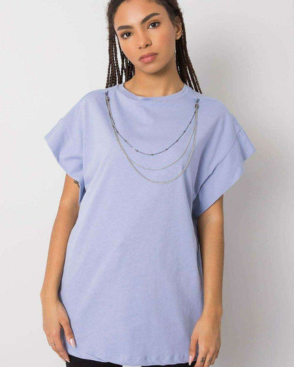 Elegant Chain Detailed Relaxed Fit Blouse Made In Europe