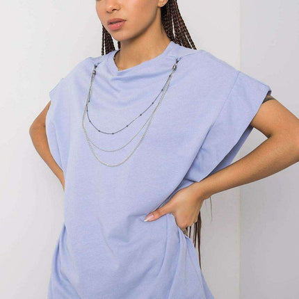 Elegant Chain Detailed Relaxed Fit Blouse Made In Europe