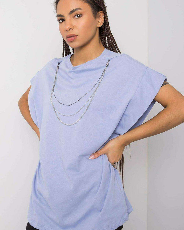 Elegant Chain Detailed Relaxed Fit Blouse Made In Europe