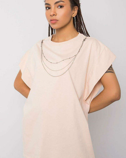 Elegant Chain Detailed Relaxed Fit Blouse Made In Europe