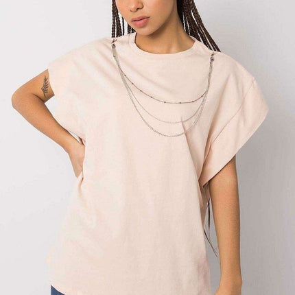 Elegant Chain Detailed Relaxed Fit Blouse Made In Europe