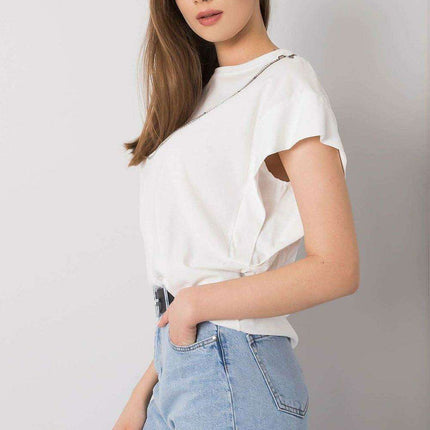 Elegant Chain Detailed Relaxed Fit Blouse Made In Europe