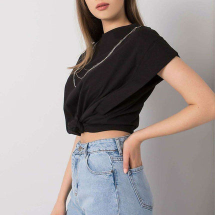 Elegant Chain Detailed Relaxed Fit Blouse Made In Europe