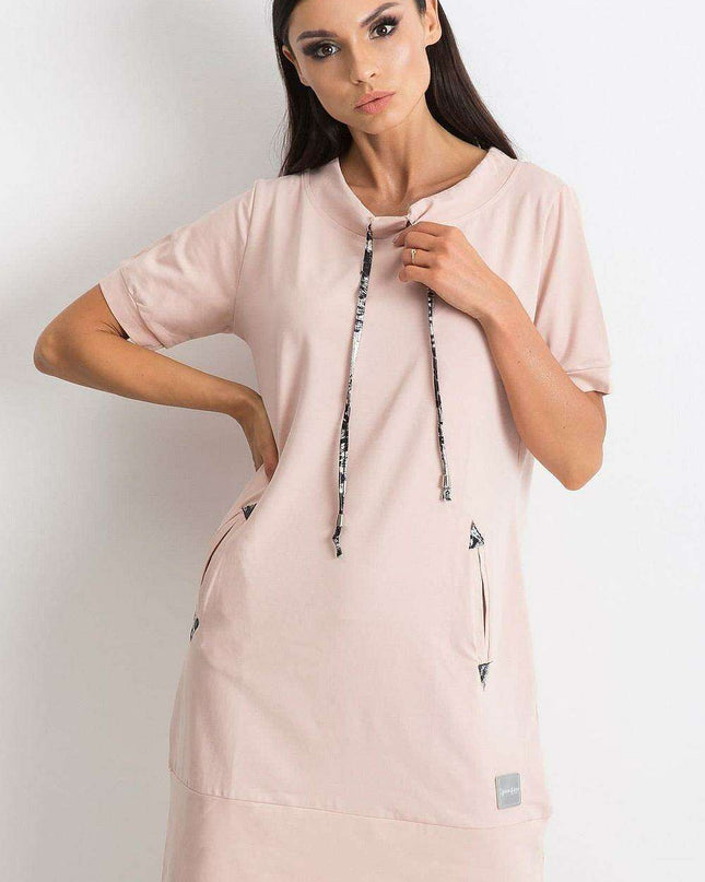 Parisian Chic Tracksuit Dress With Pockets For Women