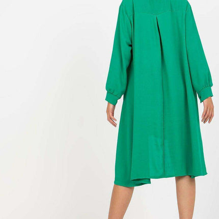 Asymmetric Button Down Shirt Dress With Italian Flair
