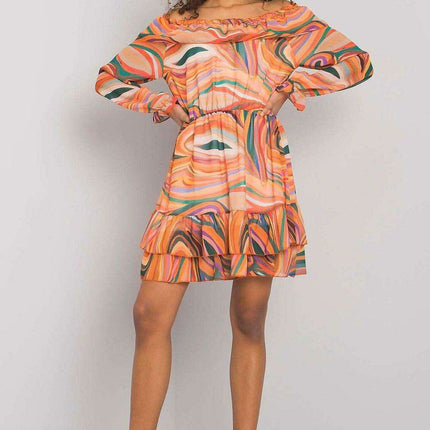 Elegant Spanish Inspired Frilled Long Sleeve Day Dress