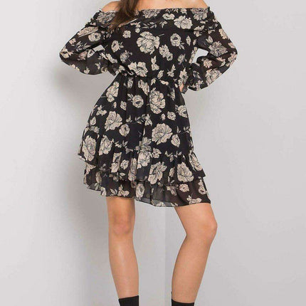 Elegant Spanish Inspired Frilled Long Sleeve Day Dress