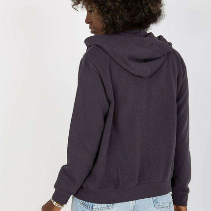 Stylish Women's Zip-Up Sweatshirt - Soft Cotton-Poly Blend Hoodie