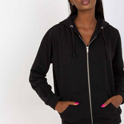Stylish Women's Zip-Up Sweatshirt - Soft Cotton-Poly Blend Hoodie