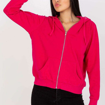 Stylish Women's Zip-Up Sweatshirt - Soft Cotton-Poly Blend Hoodie