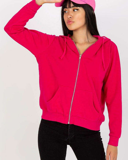 Stylish Women's Zip-Up Sweatshirt - Soft Cotton-Poly Blend Hoodie