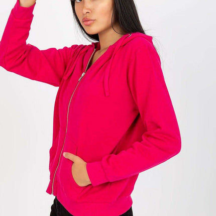 Stylish Women's Zip-Up Sweatshirt - Soft Cotton-Poly Blend Hoodie