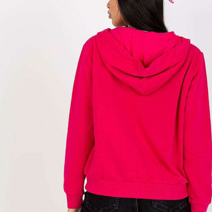 Stylish Women's Zip-Up Sweatshirt - Soft Cotton-Poly Blend Hoodie