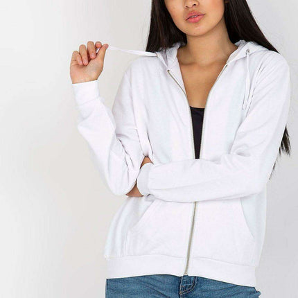 Stylish Women's Zip-Up Sweatshirt - Soft Cotton-Poly Blend Hoodie