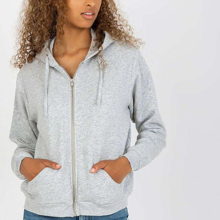 Stylish Women's Zip-Up Sweatshirt - Soft Cotton-Poly Blend Hoodie