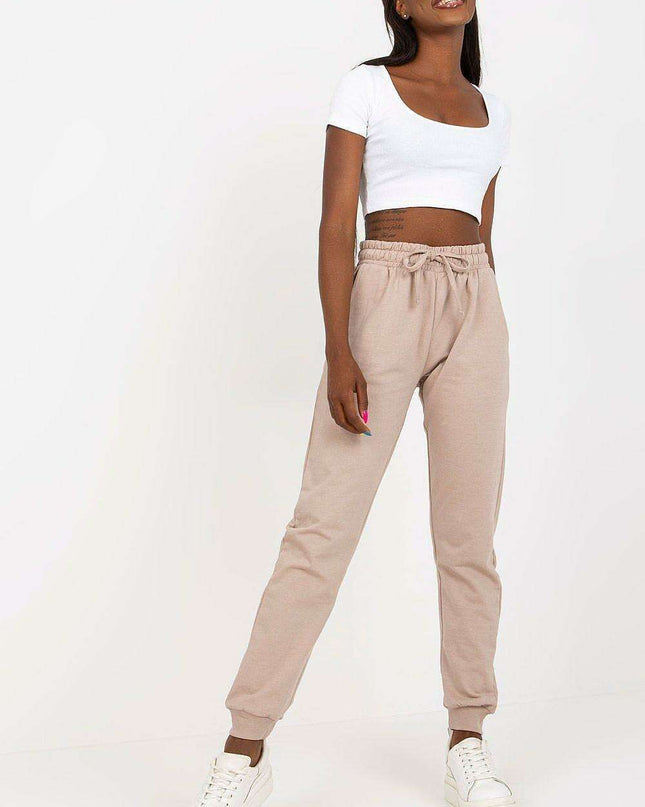 Chic High-Waisted Relaxed Fit Lounge Pants with Pockets and Adjustable Tie