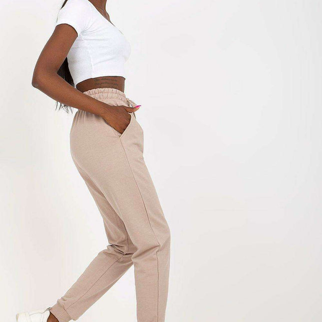 Chic High-Waisted Relaxed Fit Lounge Pants with Pockets and Adjustable Tie