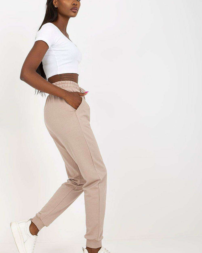 Chic High-Waisted Relaxed Fit Lounge Pants with Pockets and Adjustable Tie
