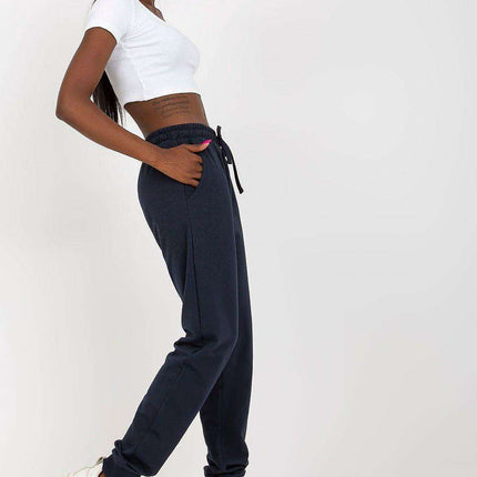 Chic High-Waisted Relaxed Fit Lounge Pants with Pockets and Adjustable Tie