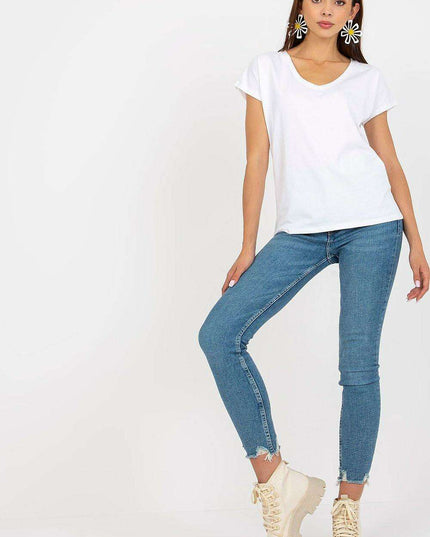 Chic Heart-Shaped Neck Everyday Tee