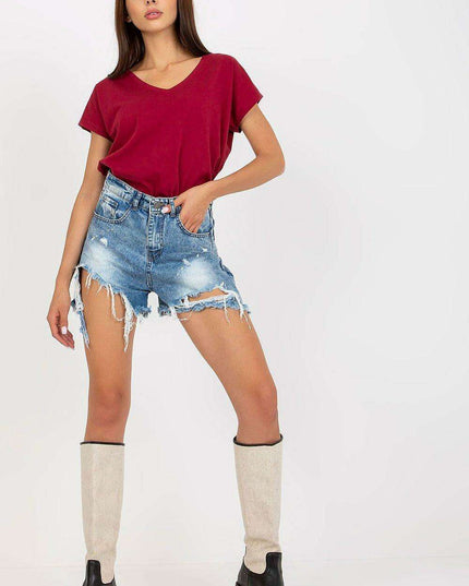 Chic Heart-Shaped Neck Everyday Tee