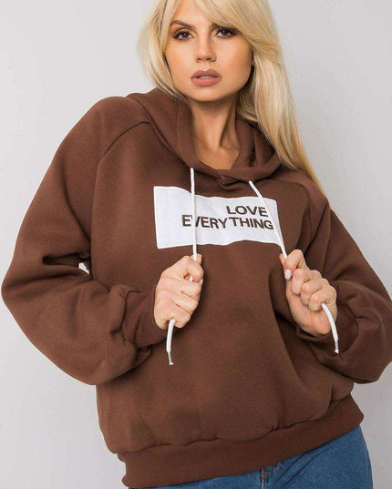 Trendy Women's Hooded Sweatshirt with Front Graphic