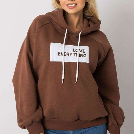 Trendy Women's Hooded Sweatshirt with Front Graphic
