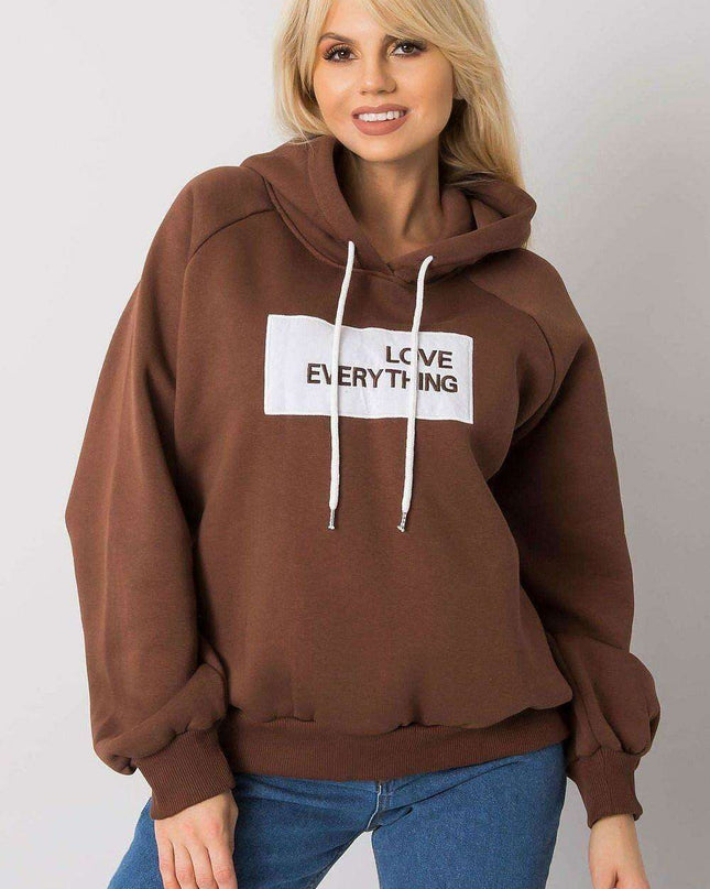 Trendy Women's Hooded Sweatshirt with Front Graphic