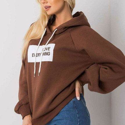 Trendy Women's Hooded Sweatshirt with Front Graphic