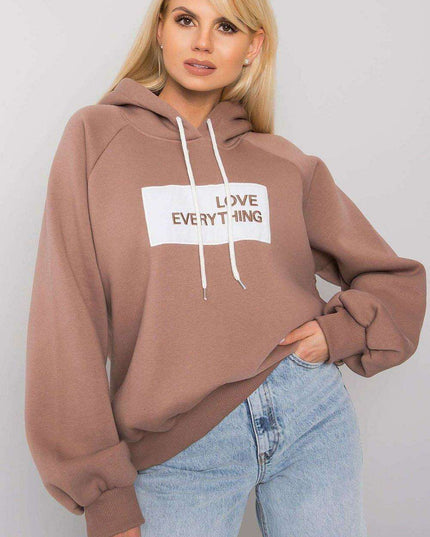 Trendy Women's Hooded Sweatshirt with Front Graphic
