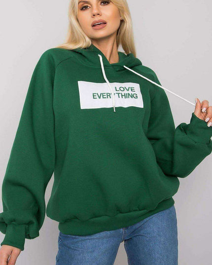Trendy Women's Hooded Sweatshirt with Front Graphic