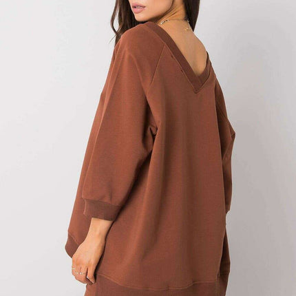 Chic Heart Embellished Paris Sweatshirt For Women Casual