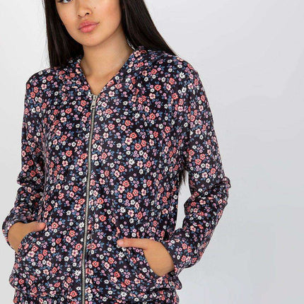 Chic Parisian Zip Up Sweatshirt With Side Pockets For Women