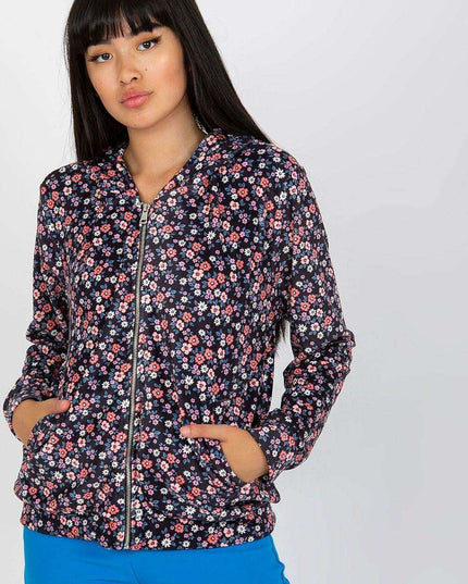 Chic Parisian Zip Up Sweatshirt With Side Pockets For Women