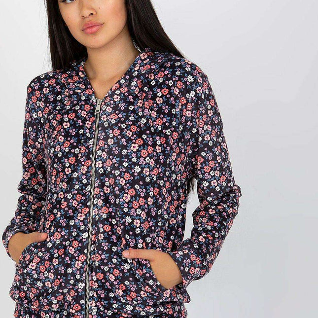 Chic Parisian Zip Up Sweatshirt With Side Pockets For Women