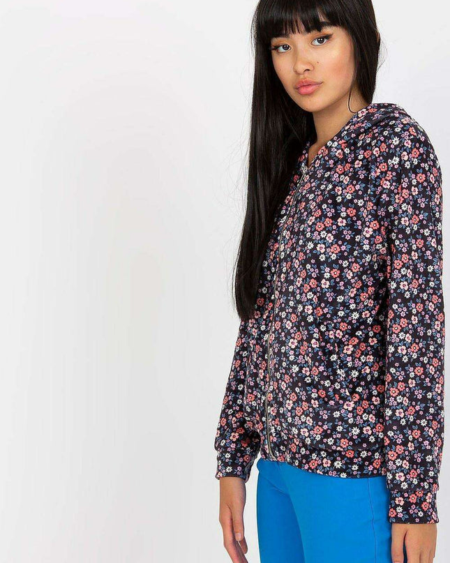 Chic Parisian Zip Up Sweatshirt With Side Pockets For Women