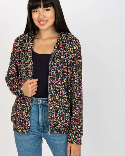 Chic Parisian Zip Up Sweatshirt With Side Pockets For Women