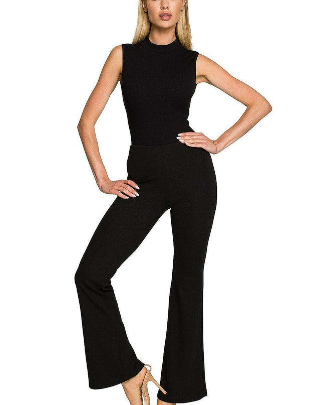 Chic Stretchy Bell Bottom Trousers for Women