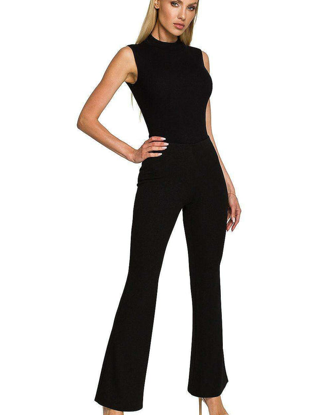 Chic Stretchy Bell Bottom Trousers for Women