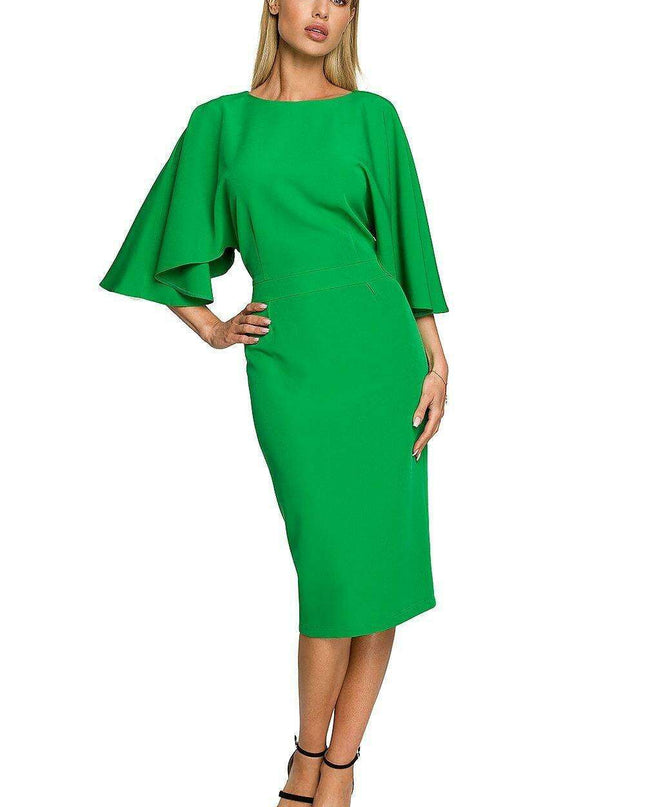 Elegant Ruffled Sleeve Cocktail Dress