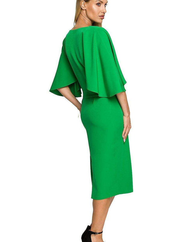 Elegant Ruffled Sleeve Cocktail Dress