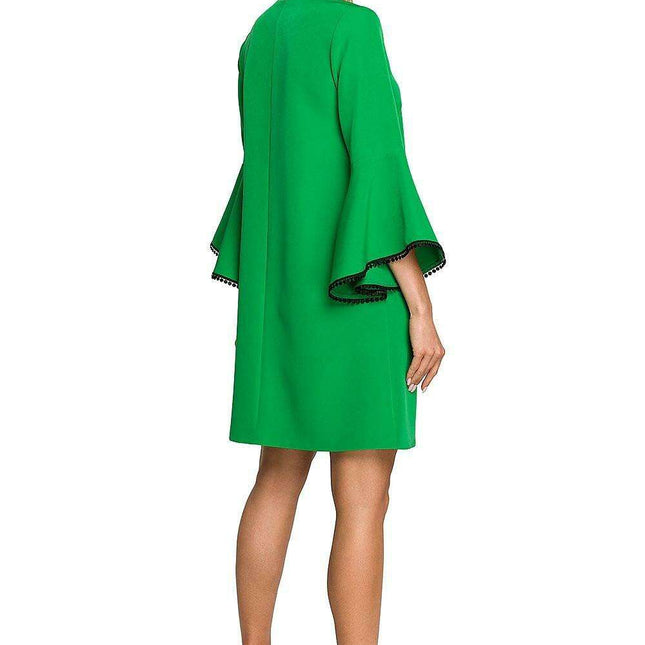 Charming Ruffle Sleeve A-Line Dress