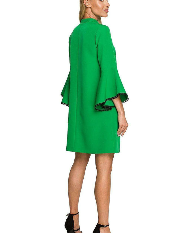 Charming Ruffle Sleeve A-Line Dress