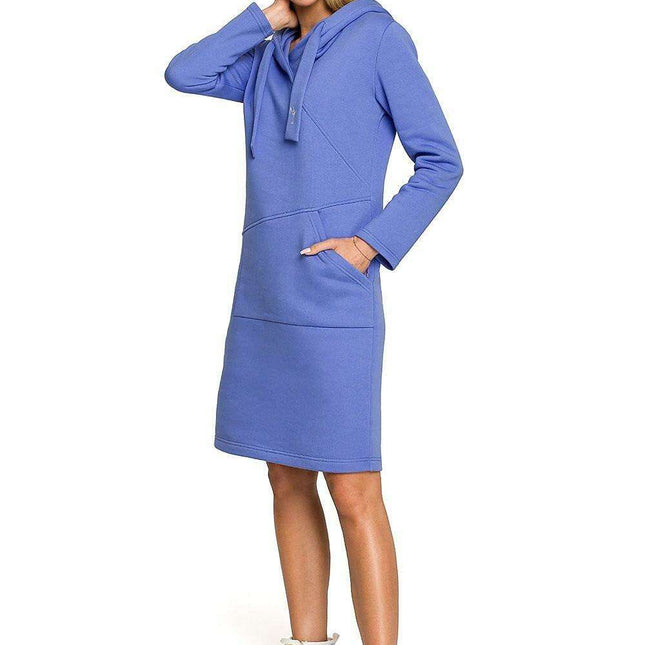 Embroidered Cozy Hoodie Dress for Stylish Winter Comfort