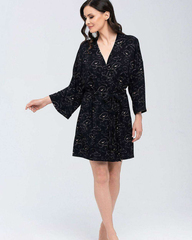 Sumptuous Silky Viscose Robe with Adjustable Waistbelt