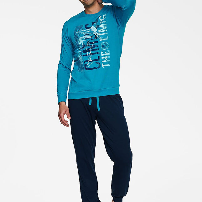 Cozy Nights Men's Lounge Pyjama Set with Trendy Quote - Très Elite