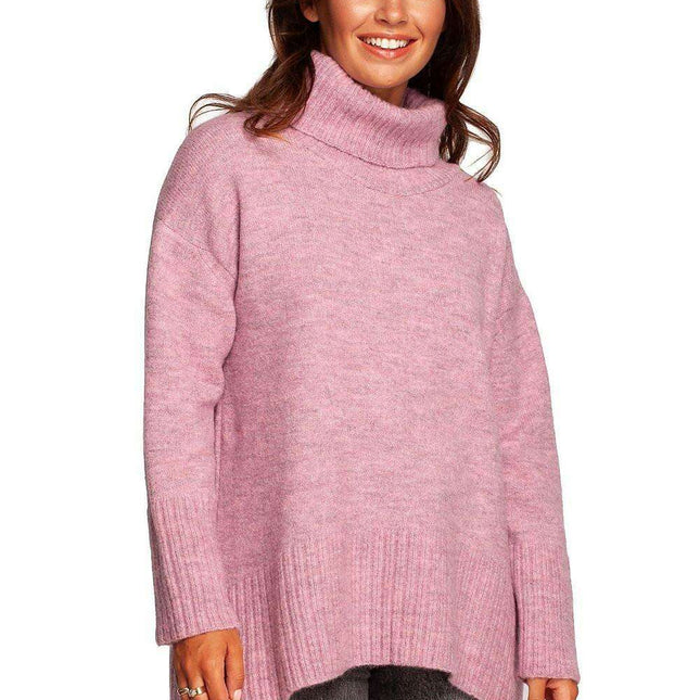 Stylish Ribbed Turtleneck Knit Jumper
