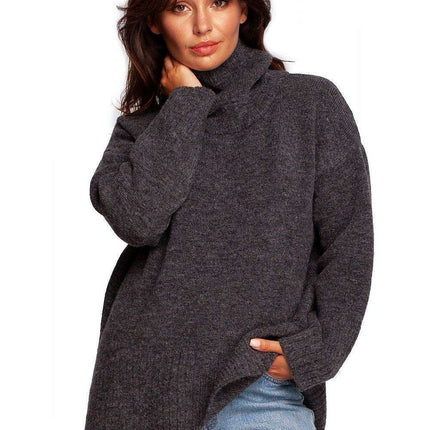 Stylish Ribbed Turtleneck Knit Jumper