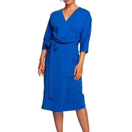 Chic Side-Tie Cotton Knit Dress